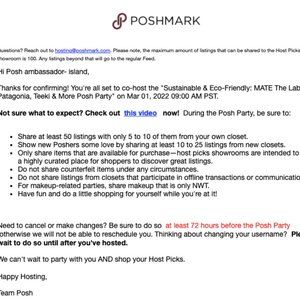 ❤️Welcome to the Sustainable and Eco-Friendly Posh Party!!! My Fourth!❤️